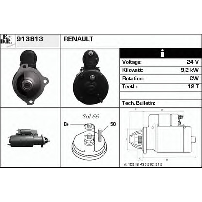 Foto Motor de arranque EDR 913813