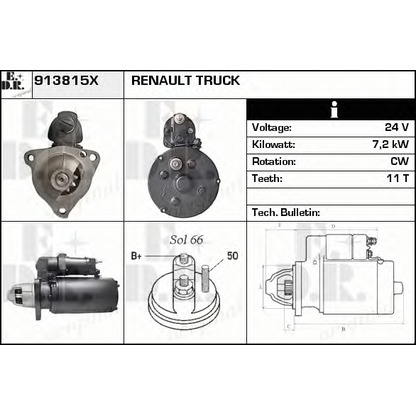 Foto Motor de arranque EDR 913815X