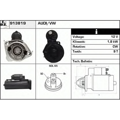 Foto Motor de arranque EDR 913819