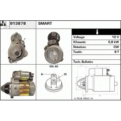 Foto Motor de arranque EDR 913878