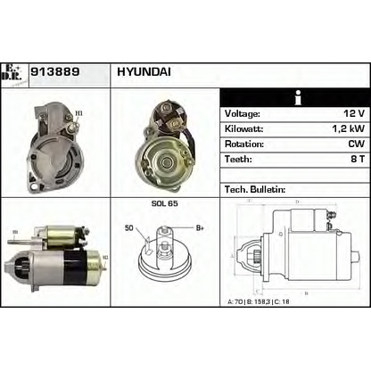 Foto Motor de arranque EDR 913889