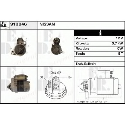 Zdjęcie Rozrusznik EDR 913946