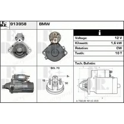 Foto Motor de arranque EDR 913958