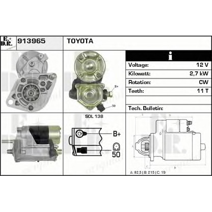 Foto Motor de arranque EDR 913965