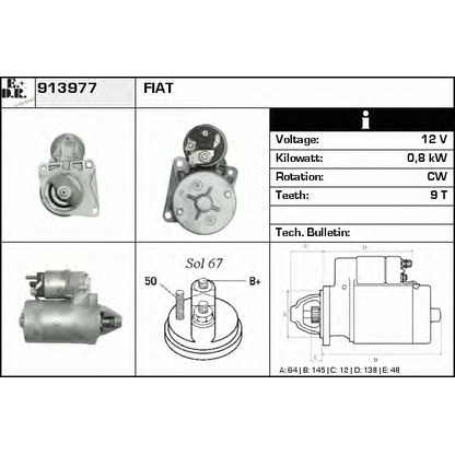 Foto Motorino d'avviamento EDR 913977