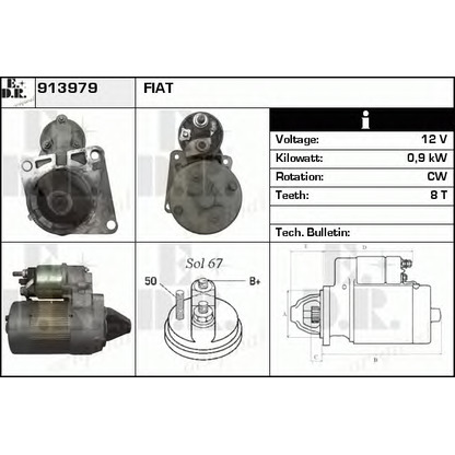 Foto Motor de arranque EDR 913979