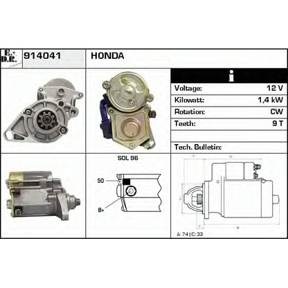 Foto Motorino d'avviamento EDR 914041