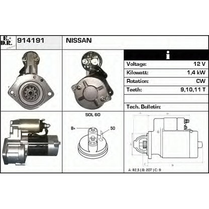 Foto Motor de arranque EDR 914191