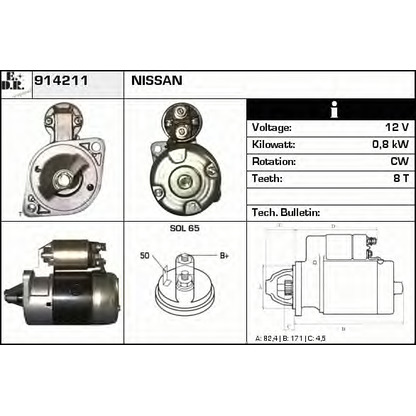 Foto Motor de arranque EDR 914211