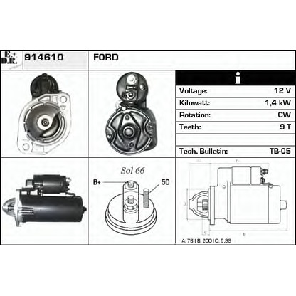 Foto Motor de arranque EDR 914610