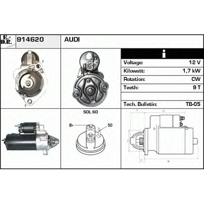 Foto Motor de arranque EDR 914620