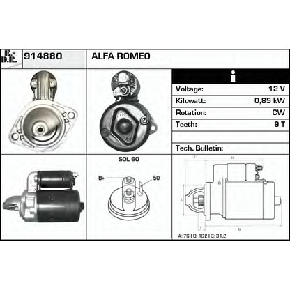 Zdjęcie Rozrusznik EDR 914880