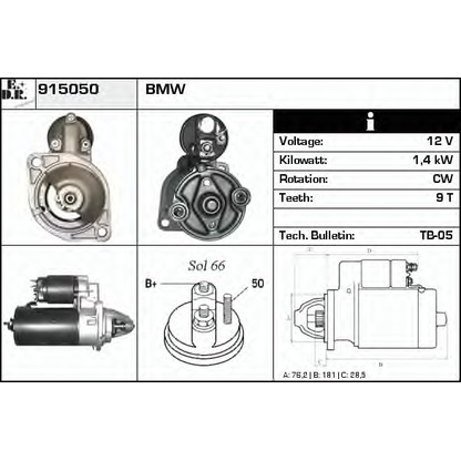 Foto Motor de arranque EDR 915050