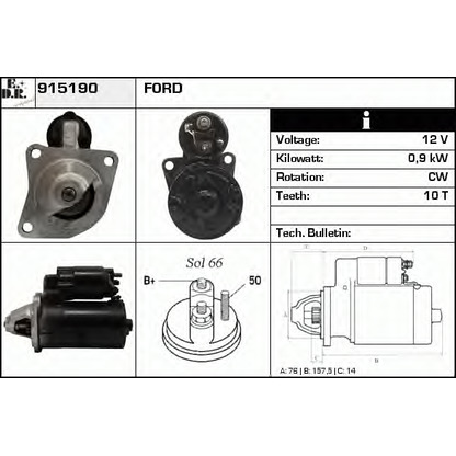 Foto Motorino d'avviamento EDR 915190