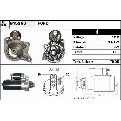 Foto Motorino d'avviamento EDR 915260