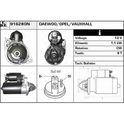 Foto Motorino d'avviamento EDR 916280N