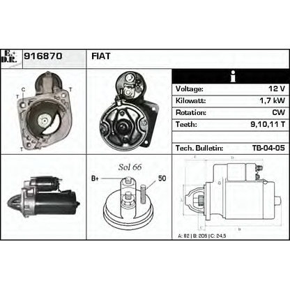 Foto Motor de arranque EDR 916870