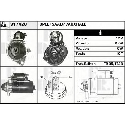 Foto Motorino d'avviamento EDR 917420