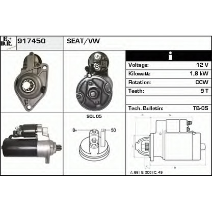 Foto Motorino d'avviamento EDR 917450