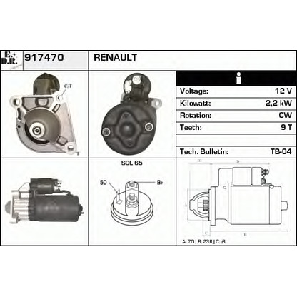 Foto Motorino d'avviamento EDR 917470