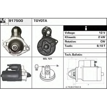 Foto Motorino d'avviamento EDR 917500