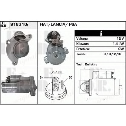 Foto Motorino d'avviamento EDR 918310N