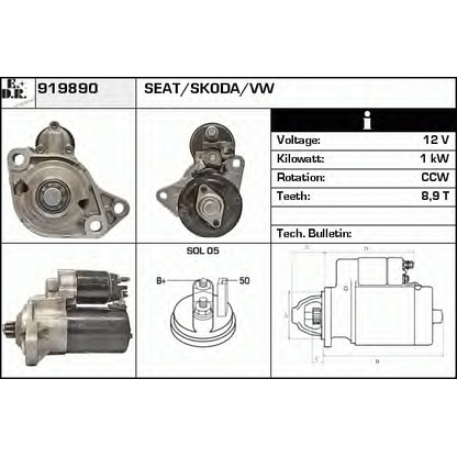 Foto Motorino d'avviamento EDR 919890