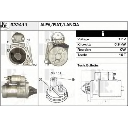 Foto Motorino d'avviamento EDR 922411