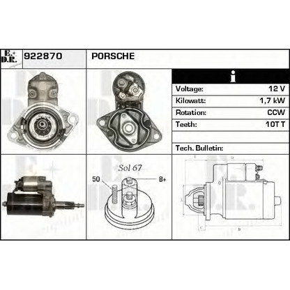 Foto Motorino d'avviamento EDR 922870