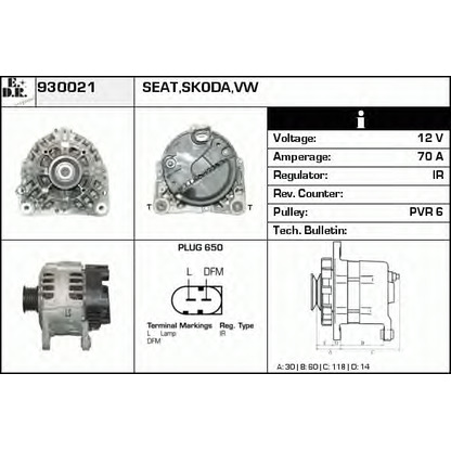 Foto Alternatore EDR 930021