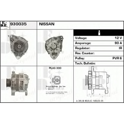 Zdjęcie Alternator EDR 930035