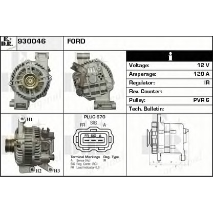 Foto Alternador EDR 930046