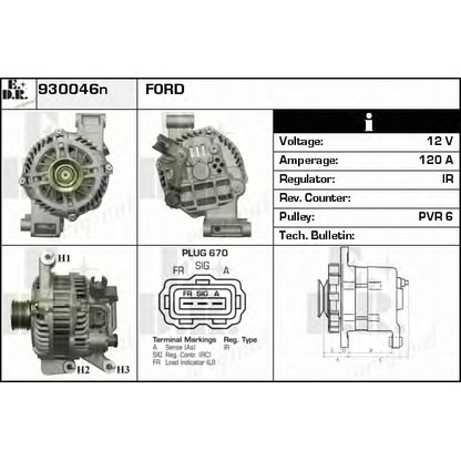 Zdjęcie Alternator EDR 930046N