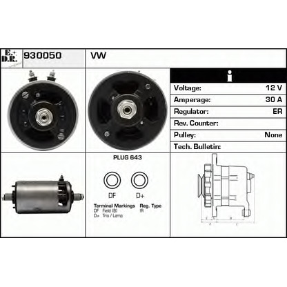 Zdjęcie Alternator EDR 930050