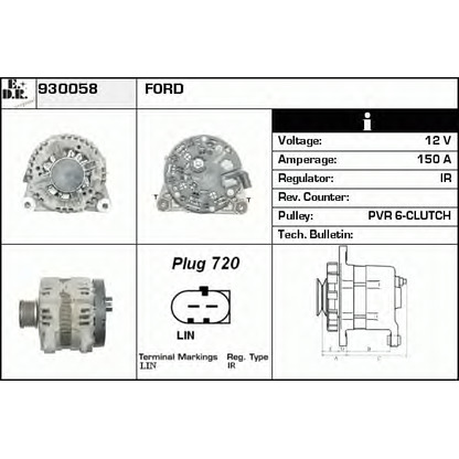 Zdjęcie Alternator EDR 930058