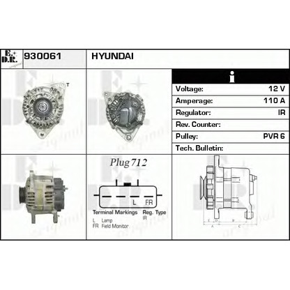 Photo Alternator EDR 930061