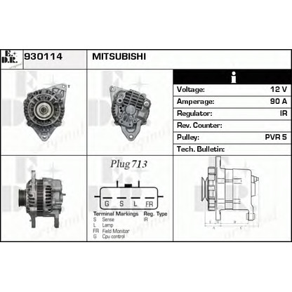 Photo Alternator EDR 930114