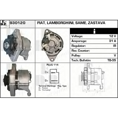 Photo Alternateur EDR 930120