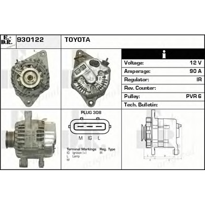 Zdjęcie Alternator EDR 930122