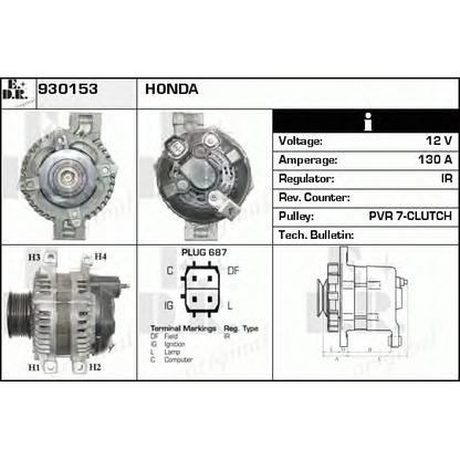 Zdjęcie Alternator EDR 930153