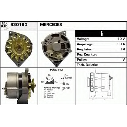 Foto Alternador EDR 930180