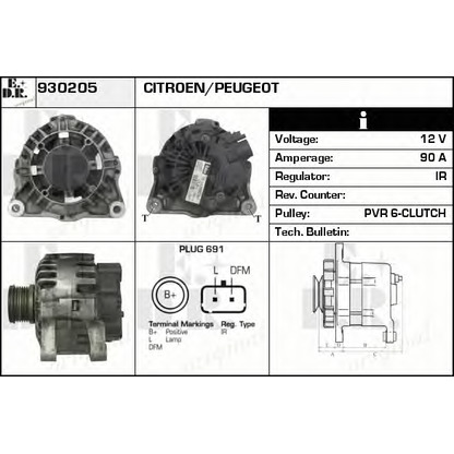 Foto Alternador EDR 930205