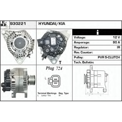 Foto Alternador EDR 930221