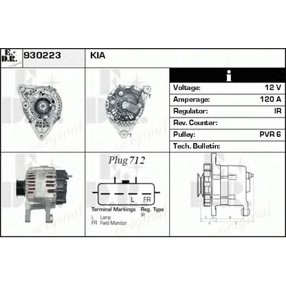 Zdjęcie Alternator EDR 930223