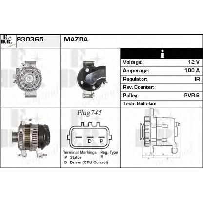 Photo Alternator EDR 930365