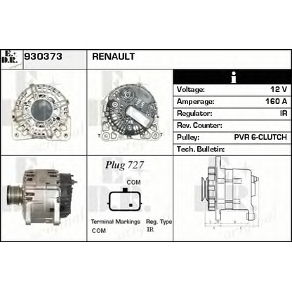 Foto Alternador EDR 930373