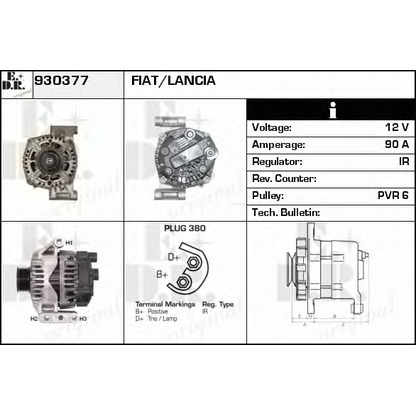 Foto Alternador EDR 930377