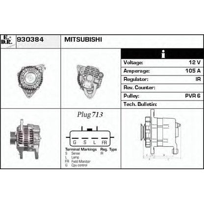 Zdjęcie Alternator EDR 930384