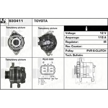 Zdjęcie Alternator EDR 930411