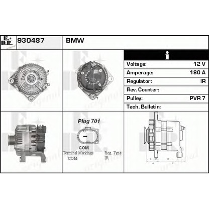 Zdjęcie Alternator EDR 930487